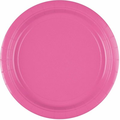 AMSCAN Talíře Bright Pink 23 cm – Zboží Dáma