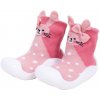 Dětská ponožkobota YO ponožky s gumovou podrážkou ponožkoboty dívčí růžové-zajíc