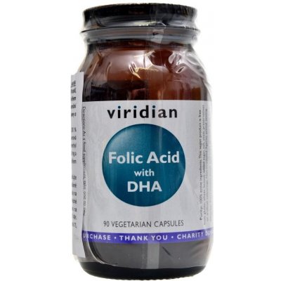 Viridian Folic Acid with DHA 90 kapslí Kyselina listová a DHA Varianta: Folic Acid with DHA 90 kapslí Kyselina listová a DHA – Zboží Mobilmania