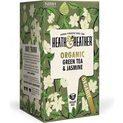 Heath & Heather Organic Green Tea and Jasmine BIO Zelený čaj s jasmínem 20 sáčků – Zboží Mobilmania
