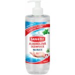 Sanitiz alkoholová dezinfekce na ruce parfém máta obsahuje Aloe Vera 750 ml – Zboží Mobilmania