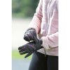 Jezdecká rukavice HKM rukavice Fashion černá/šedá