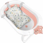Ricokids Skládací vana pro děti kojence s vložkou bílo růžová – Hledejceny.cz