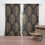 Sablio Závěs Zlaté listy: 2ks 140x250cm – Hledejceny.cz
