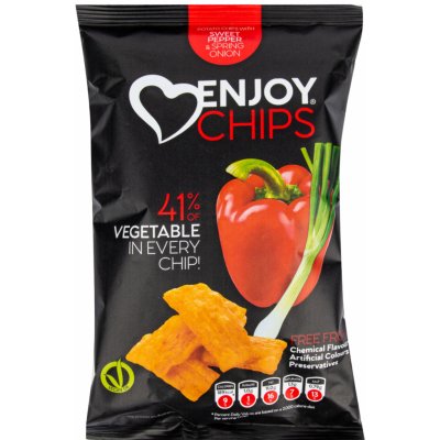 Enjoy Chips Smažené chipsy červená paprika jarní cibulka 40 g – Zbozi.Blesk.cz