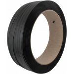 Vázací páska PP 12*0,7 mm, dutinka 400 mm, černá, 2200 m – Zboží Dáma