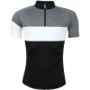 Cyklistický dres Force View krátký rukáv černá/šedá/bílá pánský