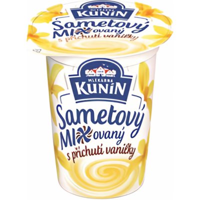 Mlékárna Kunín Sametový mixovaný s příchutí vanilky 150 g – Hledejceny.cz