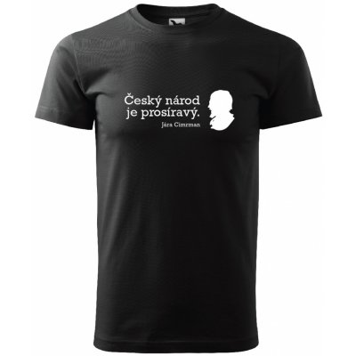 Lovero pánské tričko Jára Cimrman - Český národ je prosíravý Černá