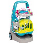 Smoby Zverolekársky vozík s kufríkom Veterinary Trolley pre plyšové mačiatko s 8 lekárskymi doplnkami SM340402 – Zboží Mobilmania