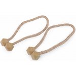 Dekorační úvaz / šňůra na závěsy s magnetem - béžová (2 ks) – Zboží Dáma