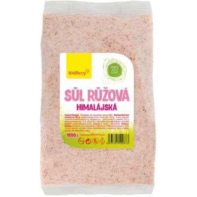 Wolfberry himalájská sůl růžová jemná 1 kg – Sleviste.cz