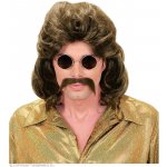 Paruka retro černá s knírem – Sleviste.cz