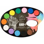 Nassau Akvarelové barvy paleta 12 ks + štětec – Zboží Mobilmania