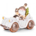 MagicHome Dekorace Vánoce Santa v autě keramika 46,50x19,50x31,50 cm – Zbozi.Blesk.cz