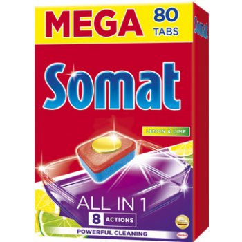 Somat All in 1 Lemon & Lime tablety do myčky na nádobí 80 tablet 1440 g
