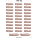 Samolepky MINIMEE - Watercolor dny v týdnu (hnědá) – Zboží Živě