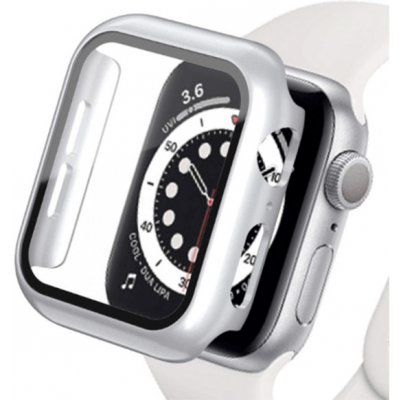 SES 2v1 Kryt s ochranným sklem na Apple Watch Apple Watch 44mm 6.série - stříbrný 8659