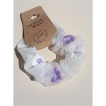 Gumička do vlasů – bílá organza s květy – Hledejceny.cz