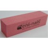 Pilník a leštidlo na modeláž nehtů Enii Nails Blok růžový 120