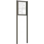 PROCITY Venkovní elegantní vitrína Tradition, 4 x A4, včetně sloupků, šedá PRO | Zboží Auto