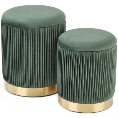 Halmar Sada taburetů Monty 2 ks zelená – Zboží Dáma