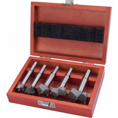 EXTOL PREMIUM frézy-sukovníky do dřeva, sada 5ks s SK plátky, průměry 10-20-25-30-35mm, stopka 8-10mm, 8802030 – Zboží Dáma