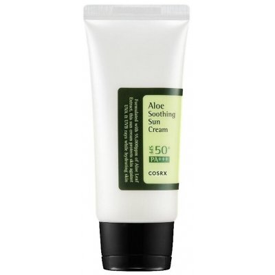 COSRX Aloe Soothing Sun Cream SPF50/PA+++ opalovací krém s výtažky aloe vera 50 ml – Zboží Mobilmania