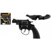 Teddies Revolver/pistole na kapsle 8 ran plast 13cm na kartě 15x18x2cm
