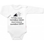 Baby Nellys Body dlouhý rukáv Zkouška sirén bílé – Hledejceny.cz