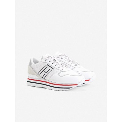 tommy hilfiger tommy hilfiger damske bile tenisky crystal leather casual  sneaker – Heureka.cz