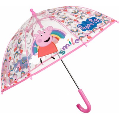 Perletti 75107 Peppa pig deštník dětský holový průhledný – Zboží Mobilmania