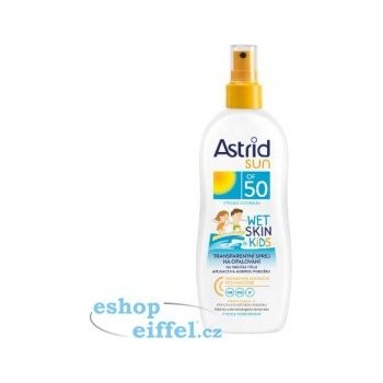 Astrid Sun Wet Skin dětský transparentní spray na opalování SPF50 150 ml