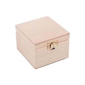 Dřevobox Dřevěná krabička 10 x 10 x 7 cm KRD50