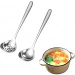 SUpoetry Naběračka na polévku z nerezové oceli, sada 2 kusů, velká a malá naběračka na polévku – Sleviste.cz