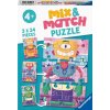 Puzzle RAVENSBURGER Mix&Match: Roztomilí roboti 3x24 dílků