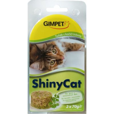 GimCat ShinyCat tuňák kočičí tráva 2 x 70 g