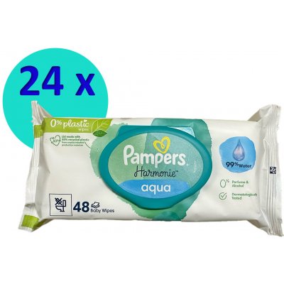 Pampers Vlhčené ubrousky Harmonie Aqua 24 x 48 ks – Hledejceny.cz