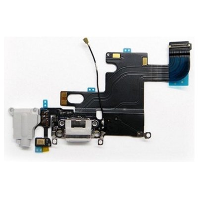 AppleKing napájecí a datový konektor s jack konektorem a flex kabelem pro Apple iPhone 6 - bílá – Hledejceny.cz