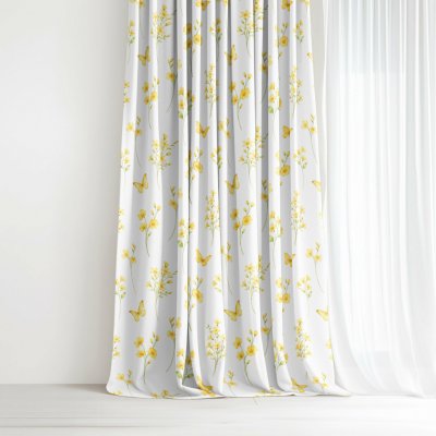 Goldea dekorační závěs luca - žlutá louka 280x150 cm – Hledejceny.cz