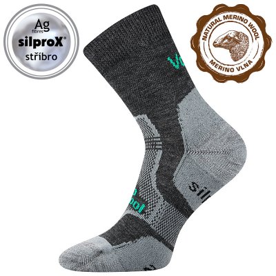 VoXX ponožky GRANIT Merino vlna Tmavě šedá