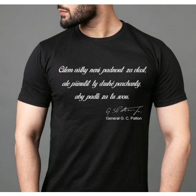 Tričko Striker citát Gen. Patton černá – Hledejceny.cz