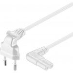 Kabel síťový 1.5m úhlový - pro LCD a LED TV a běžné malé přístroje napájené za sítě 230V bílý – Sleviste.cz
