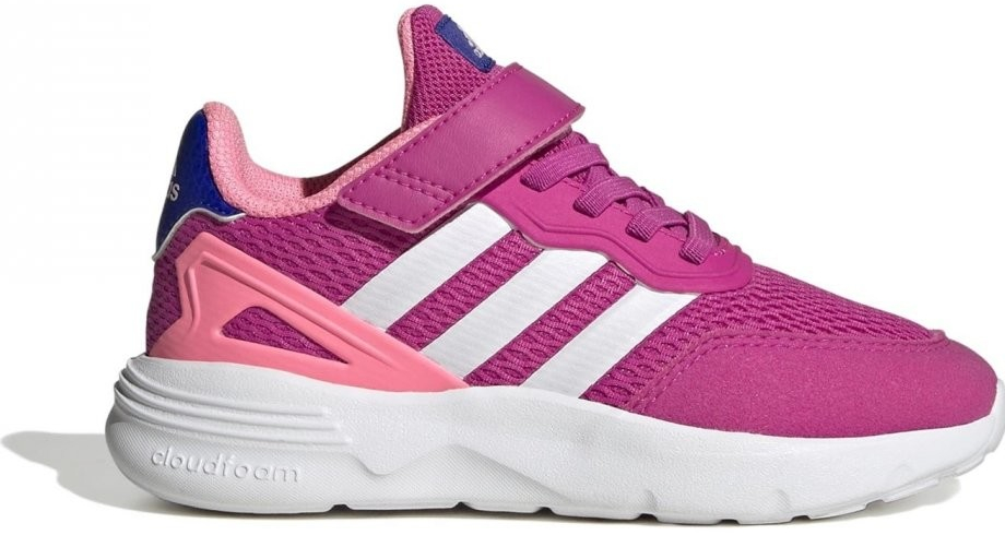 adidas Nebzed Elastic Lace Top Strap Shoes Juniors Fuchsia/White