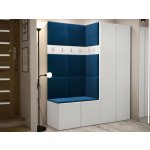 ORION III s botníkem a čalouněnými panely Bílá modrá Mirjan ORION III Artisan bílý Manila 26 – Sleviste.cz