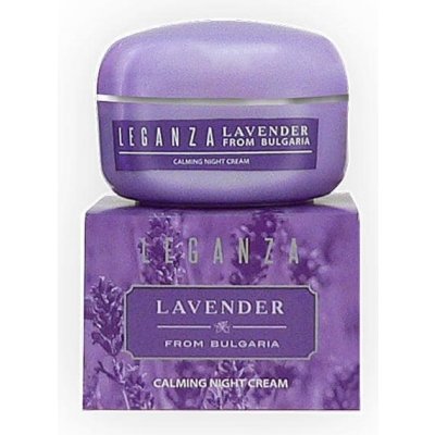 Leganza Lavender zklidňující noční krém Special Selected Bulgarian Organic Lavender Oil 45 ml
