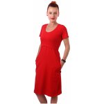 Jožánek kojící šaty s kapsami Tea krátký rukáv starorůžové – Zboží Dáma