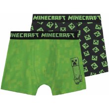 Minecraft chlapecké boxerky, 2 kusy černá/zelená