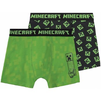 Minecraft chlapecké boxerky, 2 kusy černá/zelená