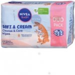 Nivea Baby Soft & Cream Cleanse & Care Wipes 2x57 ks – Zboží Dáma